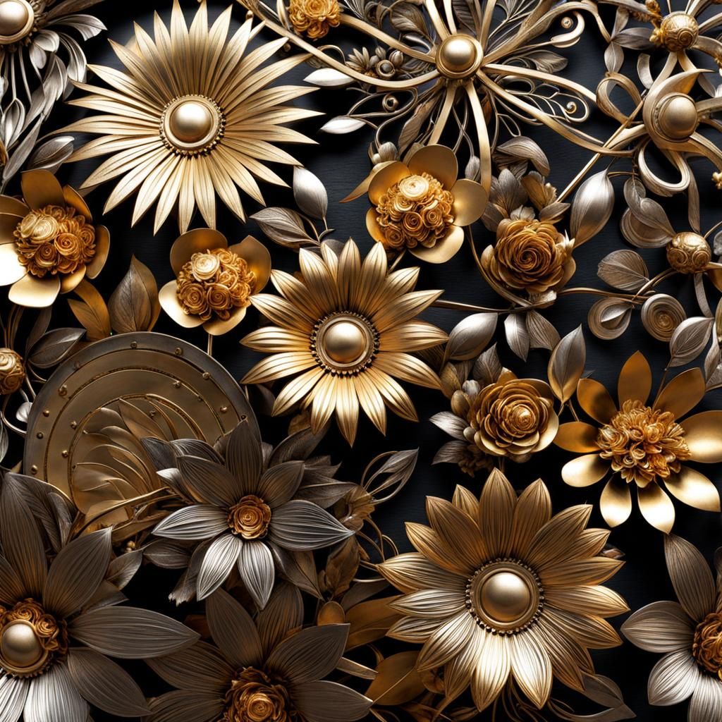 Metallic flowers