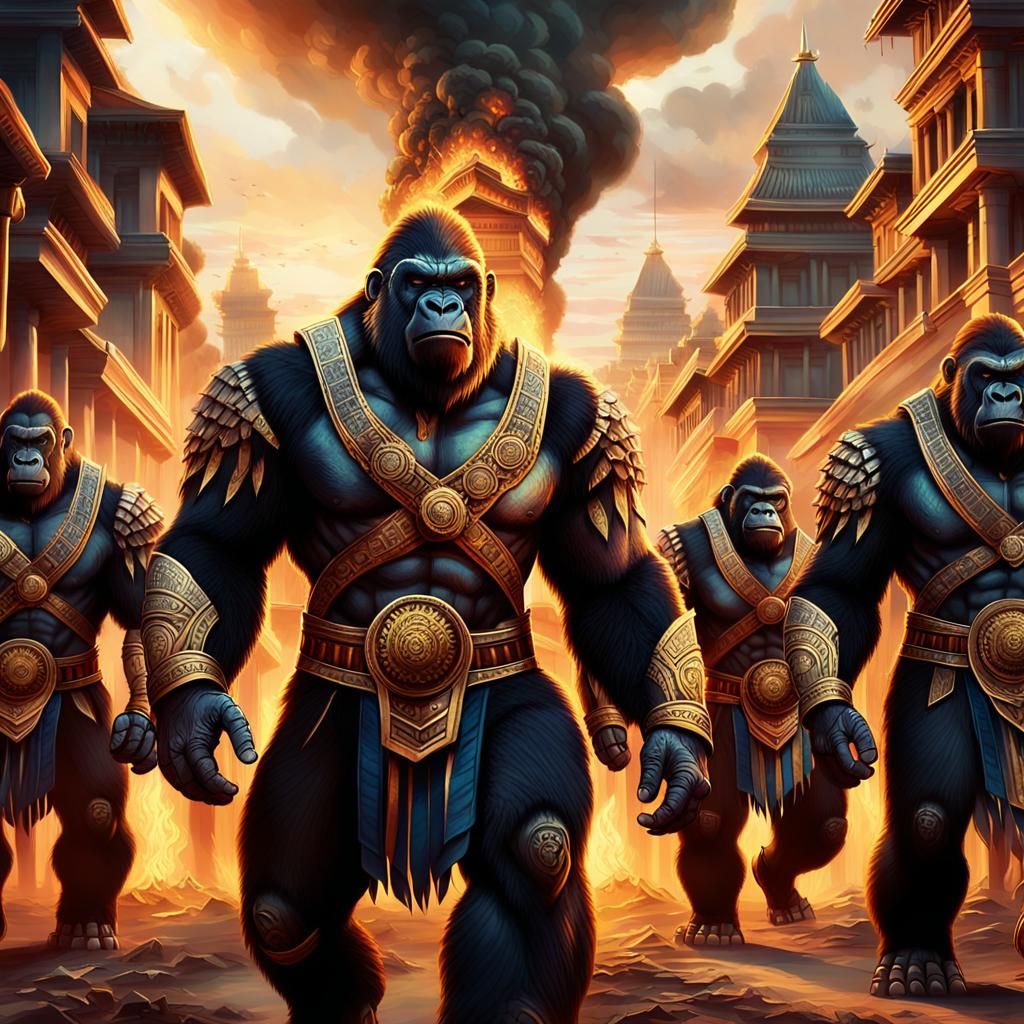 Gorilla Army Marches on Capital in Epic Fantasy