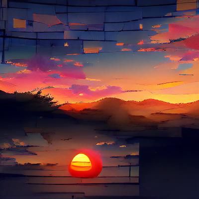 Beautiful Sunset Generated by AI