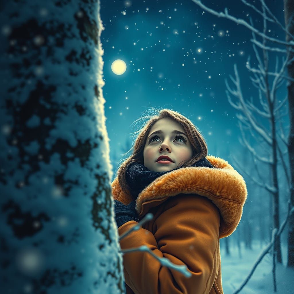 Winter Enchantress in Starry Night