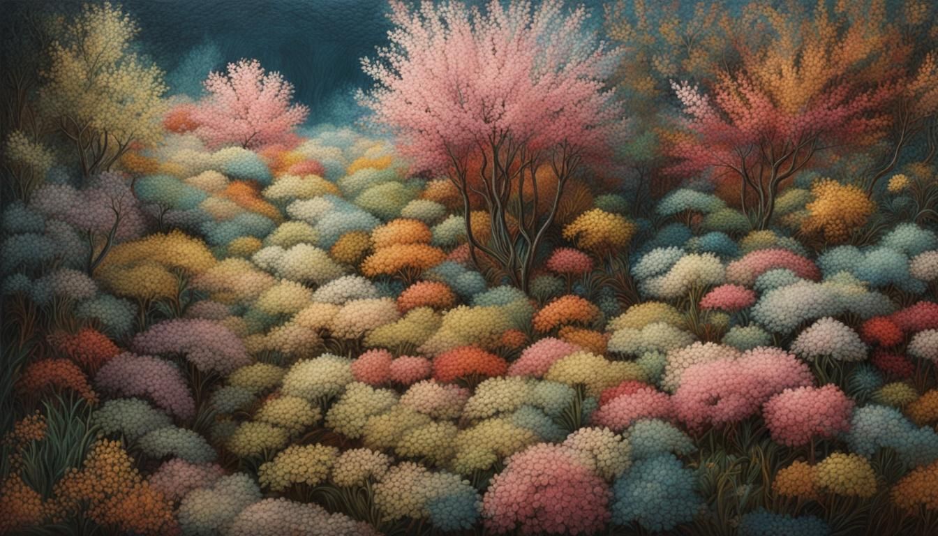 Delicate Lace Scene in Pastel Colors