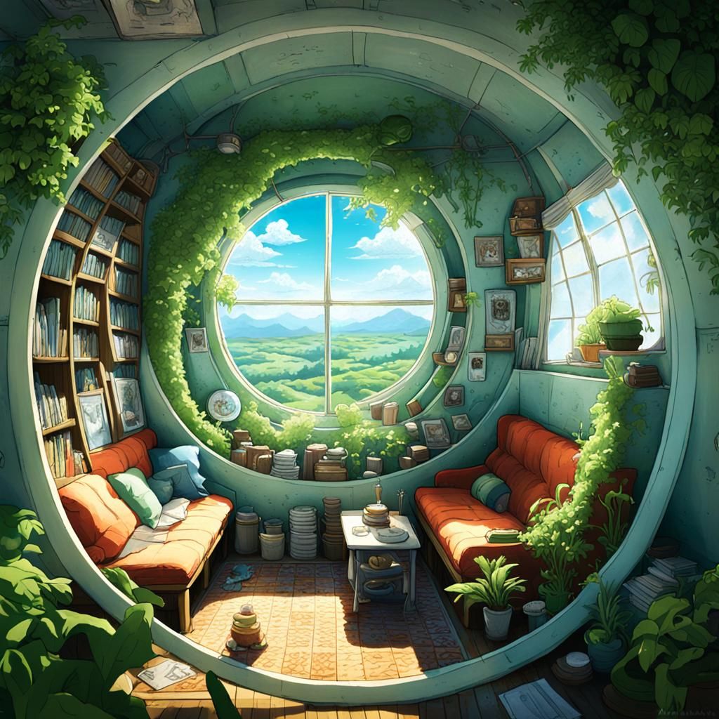 Celestial Sphere: Fantasy Landscape in Surreal Style