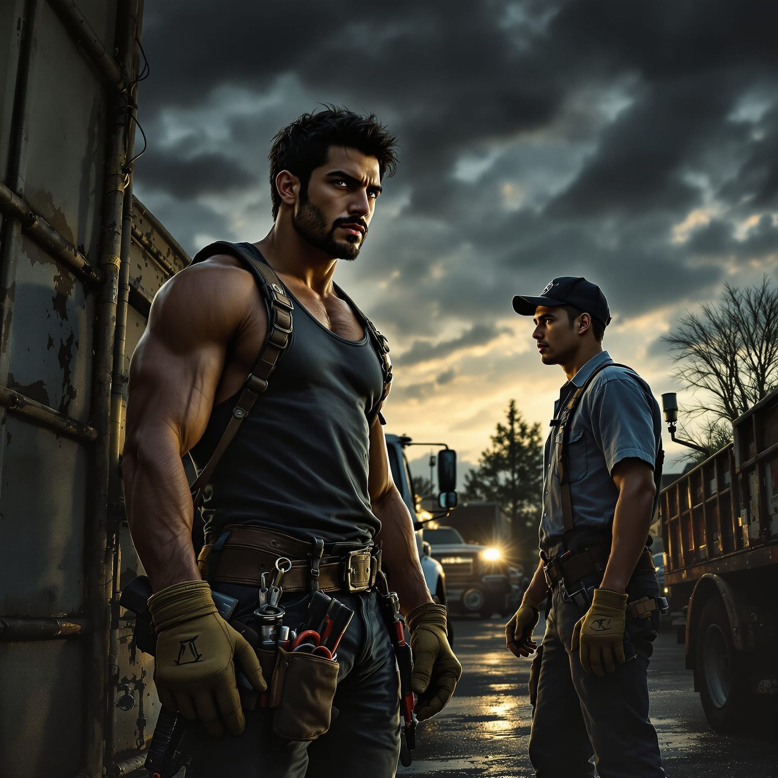 Plumbers Meet at Dawn: A Hauntingly Lit Scene
