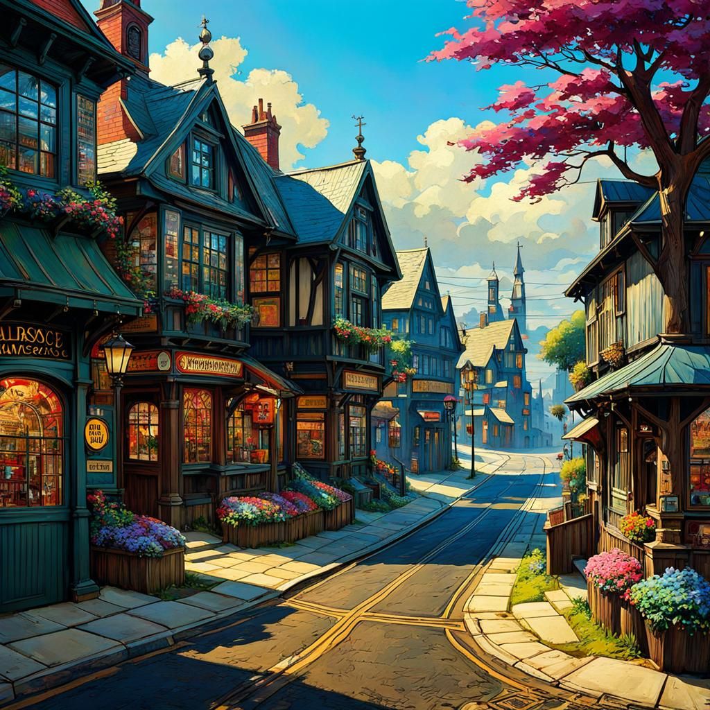 Crossroads in Waterhouse-Inspired Anime Style