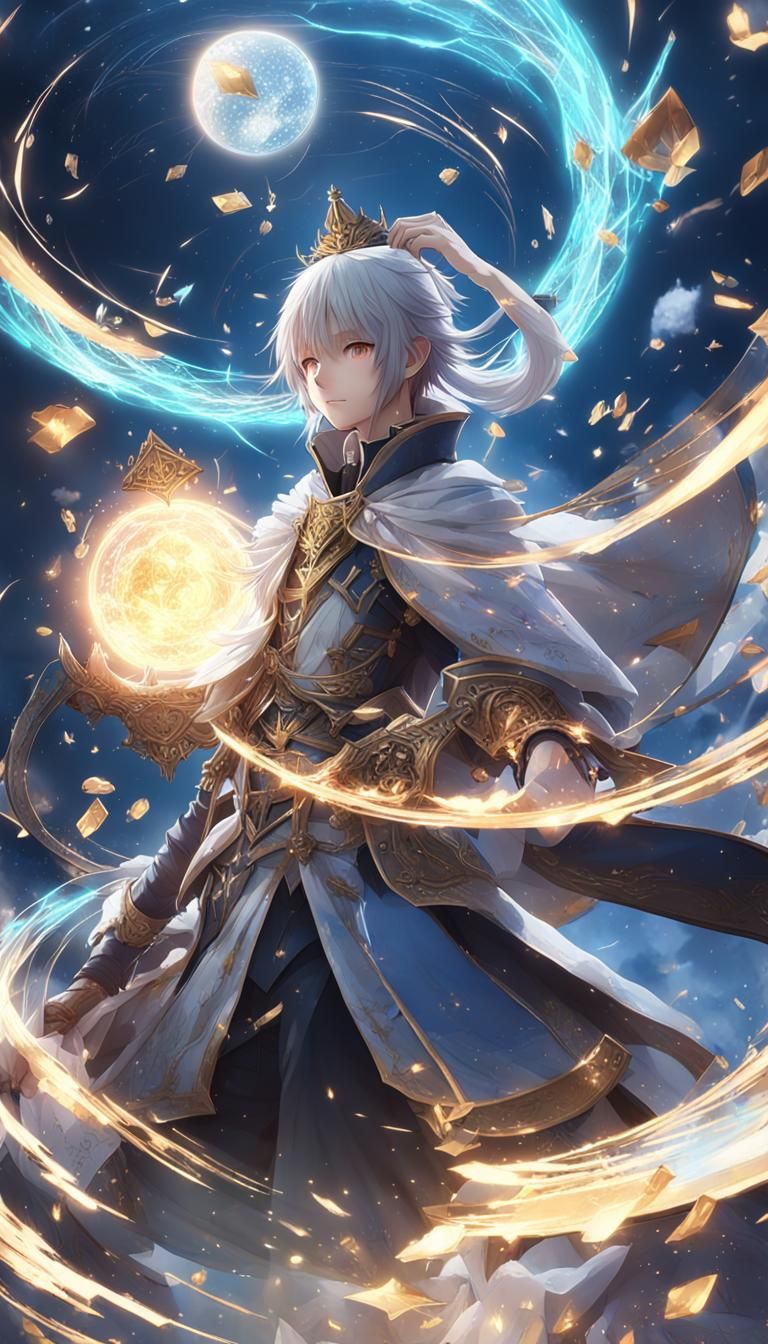 Cosmic God in Infinite Void: 3D Anime Art