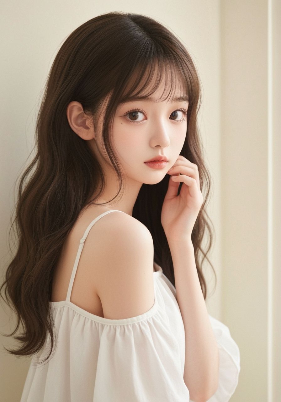 Adorable Slim Girl Portrait