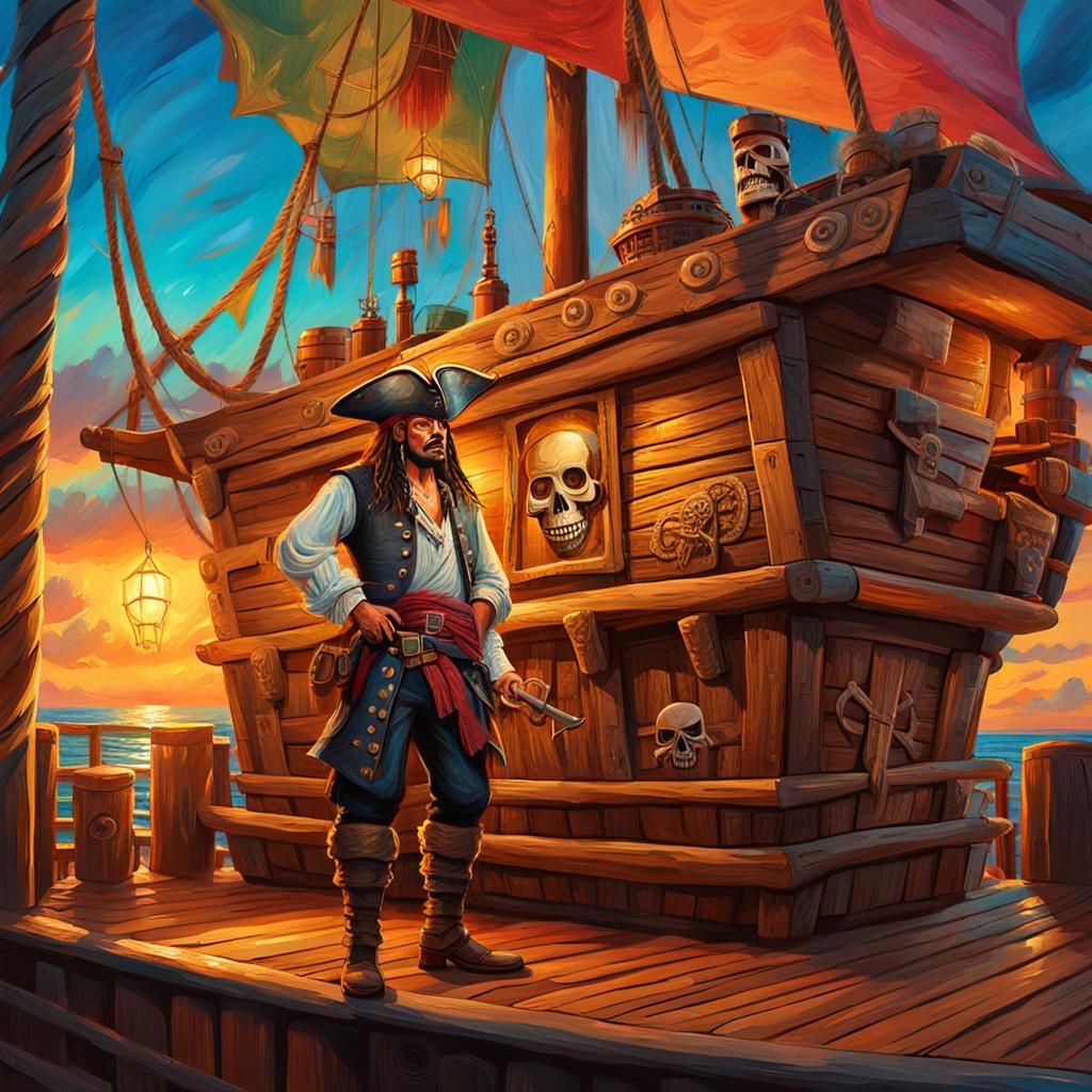 Caribbean pirate ship