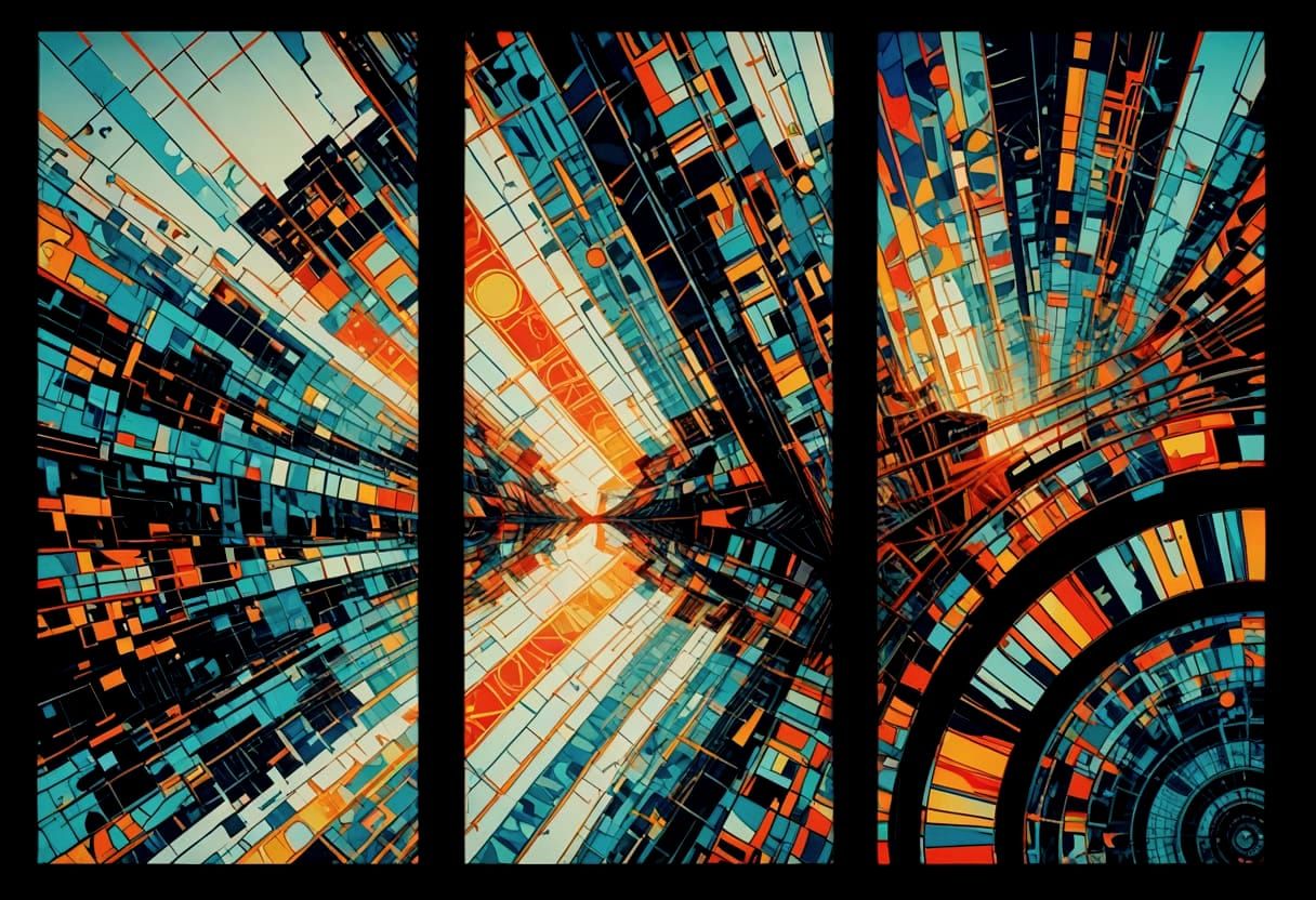 Psychedelic Pop Art Screen Print in 8K