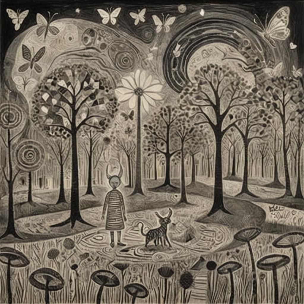 Zebra Fairy in Surreal Butterfly Dreamscape