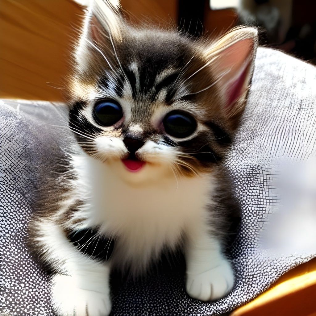 Joyful Kitten Living a Beatific Life