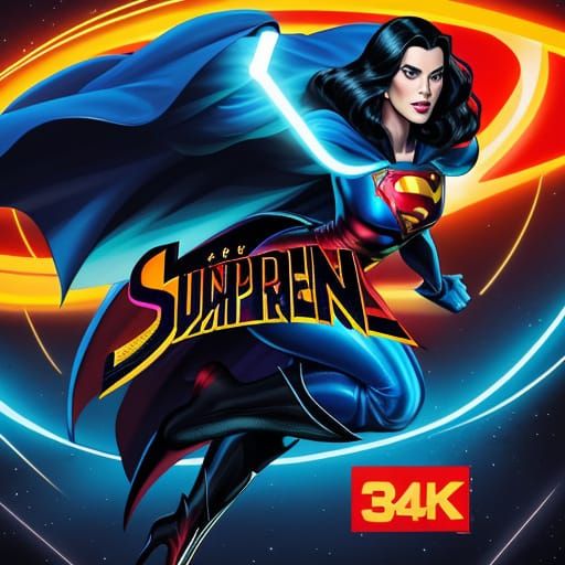 Katy Perry as Superhero in Graphic Novel Style