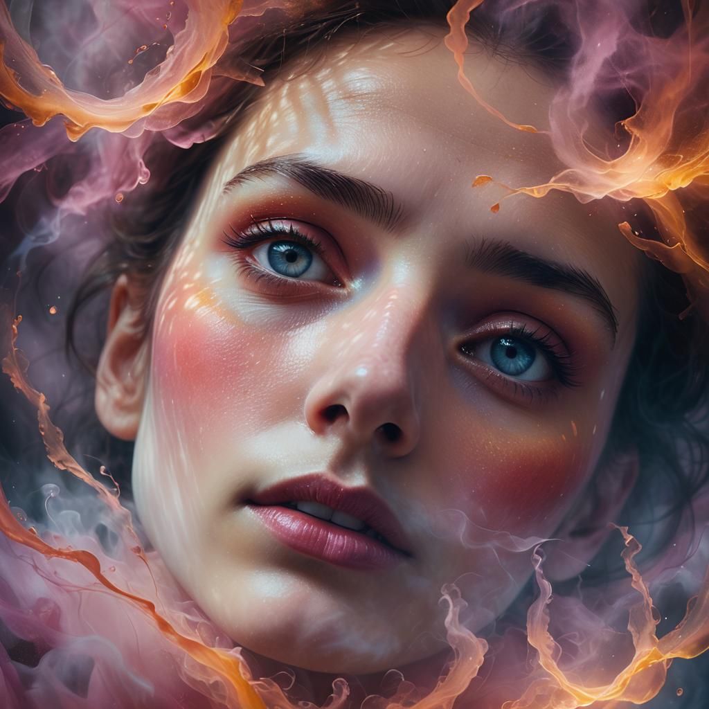 Eyes Gazing at Light: Surreal Dreamscape