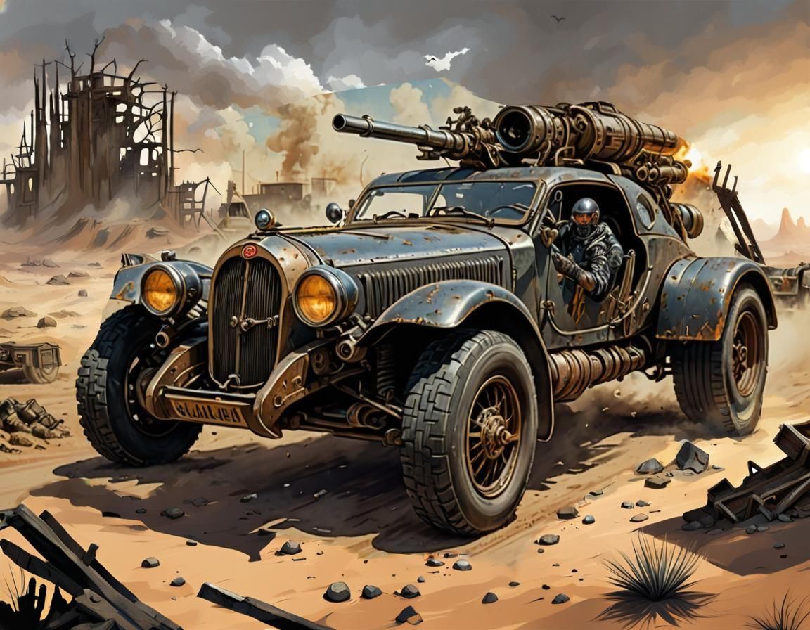 Post-Apocalyptic Desert Ruins Landscape