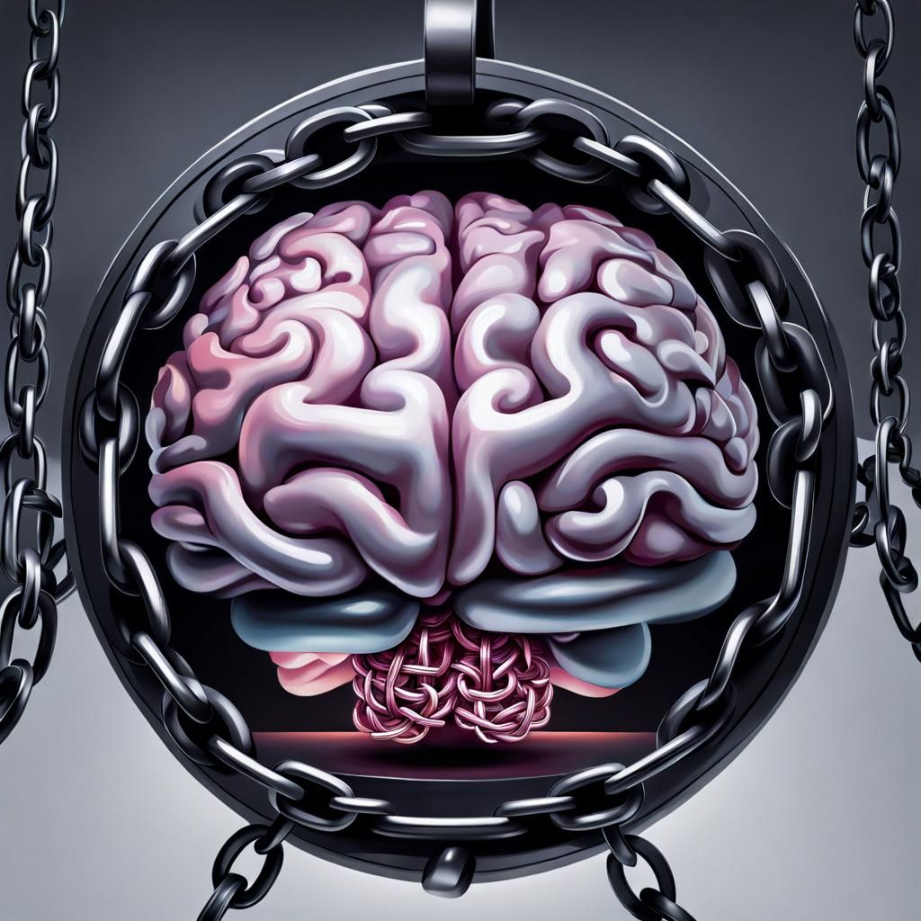 Chained Brain: Surreal Concept Art