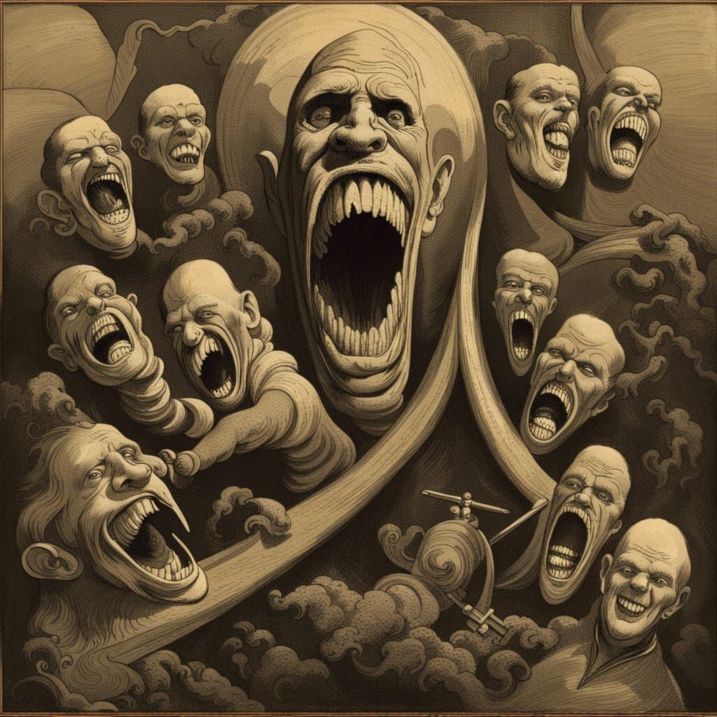 Vintage Horror Freak Show Poster with Teeth