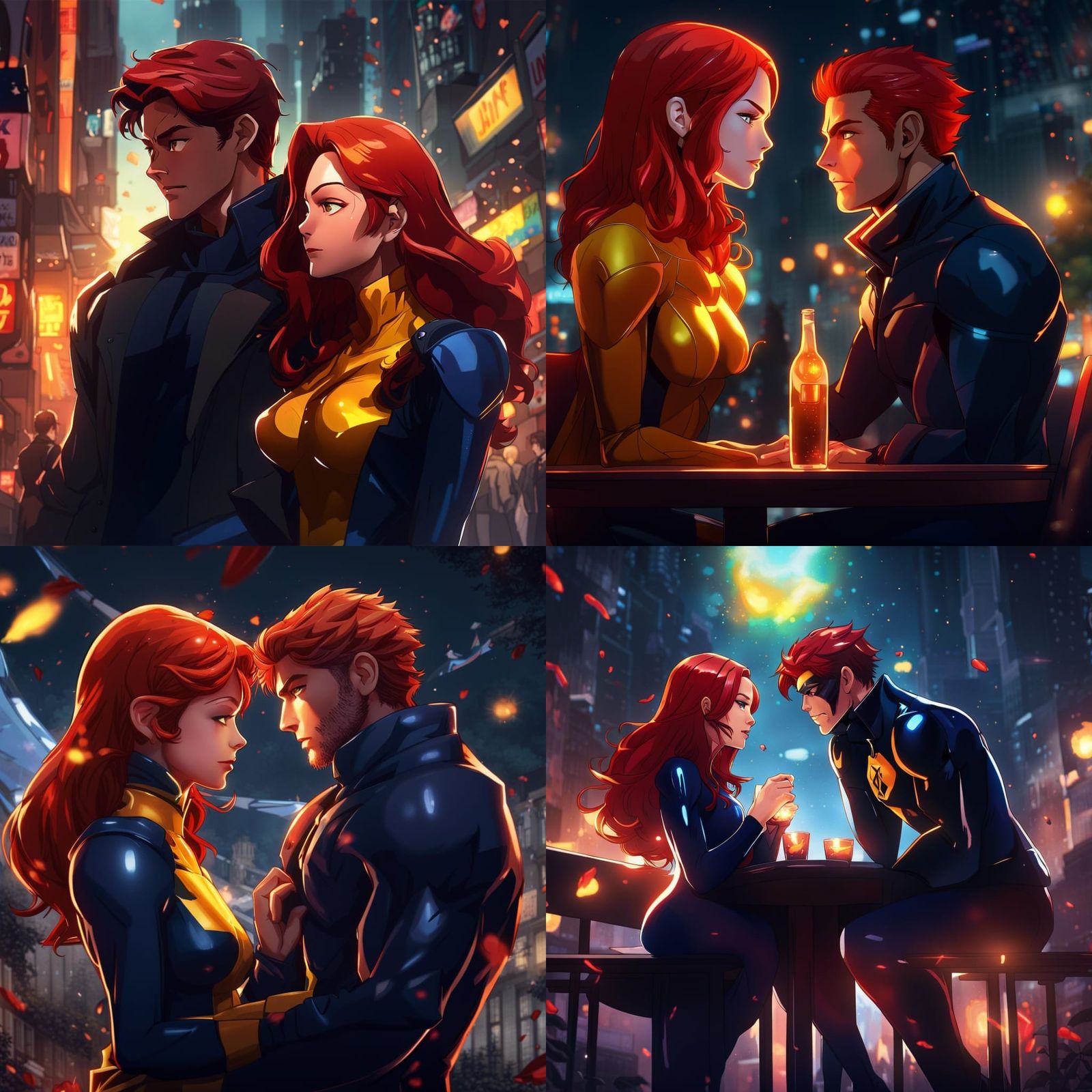 Jean Grey and Cyclops: Anime Style Date