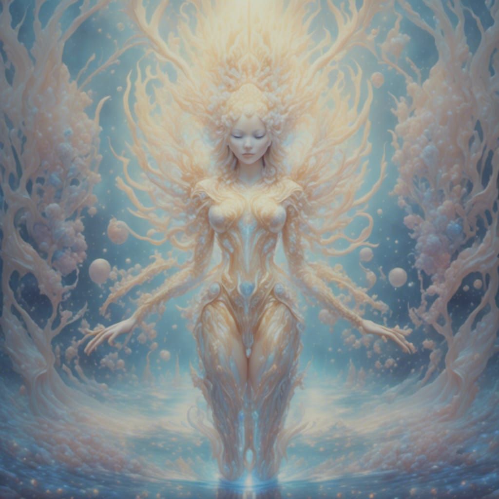 Ethereal Dark Elf Portrait in Graffiti Art Style