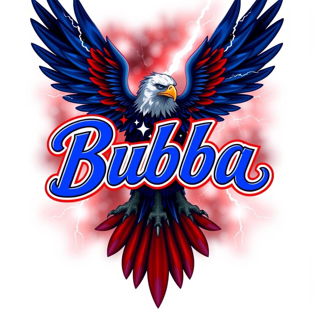 Dramatic Eagle Logo in Digital Matte Painting Style