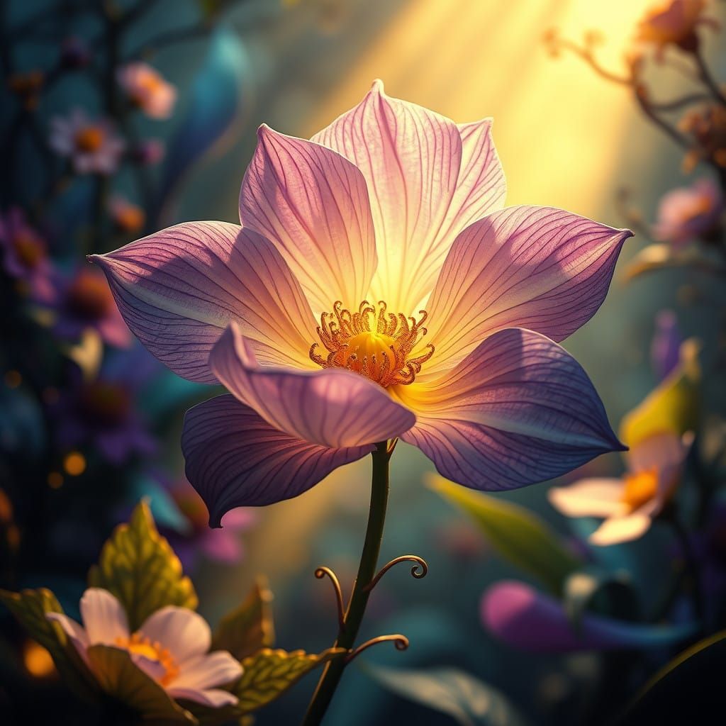 Golden Bloom in Enchanted Realm