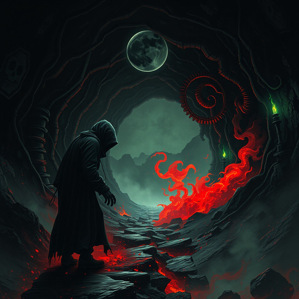 Nightmarish Tunnel Crawl Under Black Moon