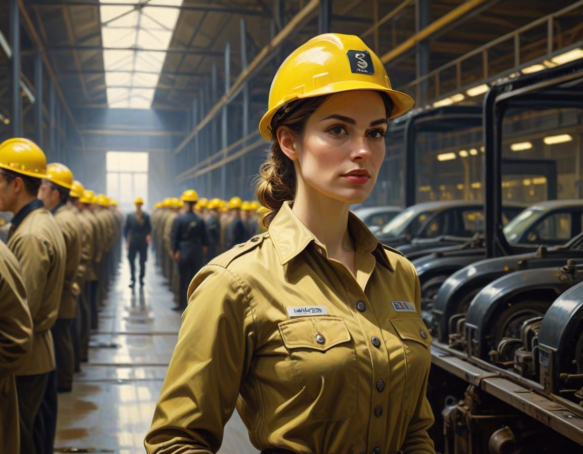 Czech Safety Inspector in Oil Painting Style