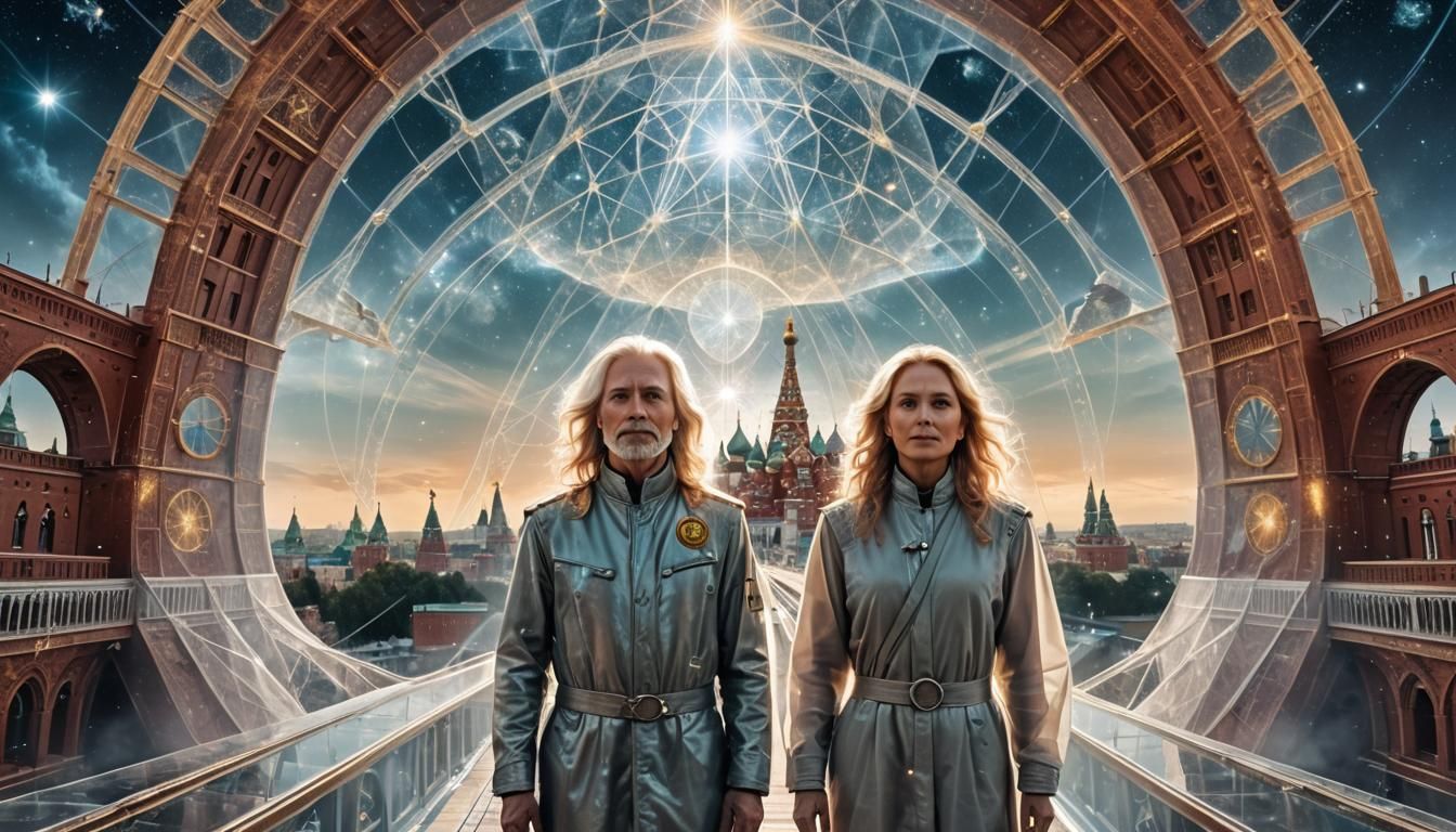 Ashtar and Mira on Mothership Above Moscow