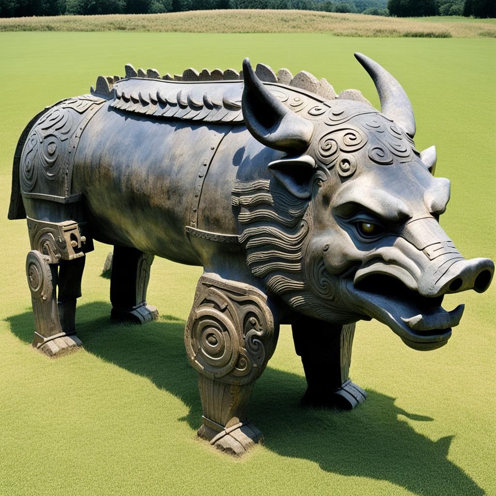 Ancient Celtic Boar Carnyx from Tintignac, France