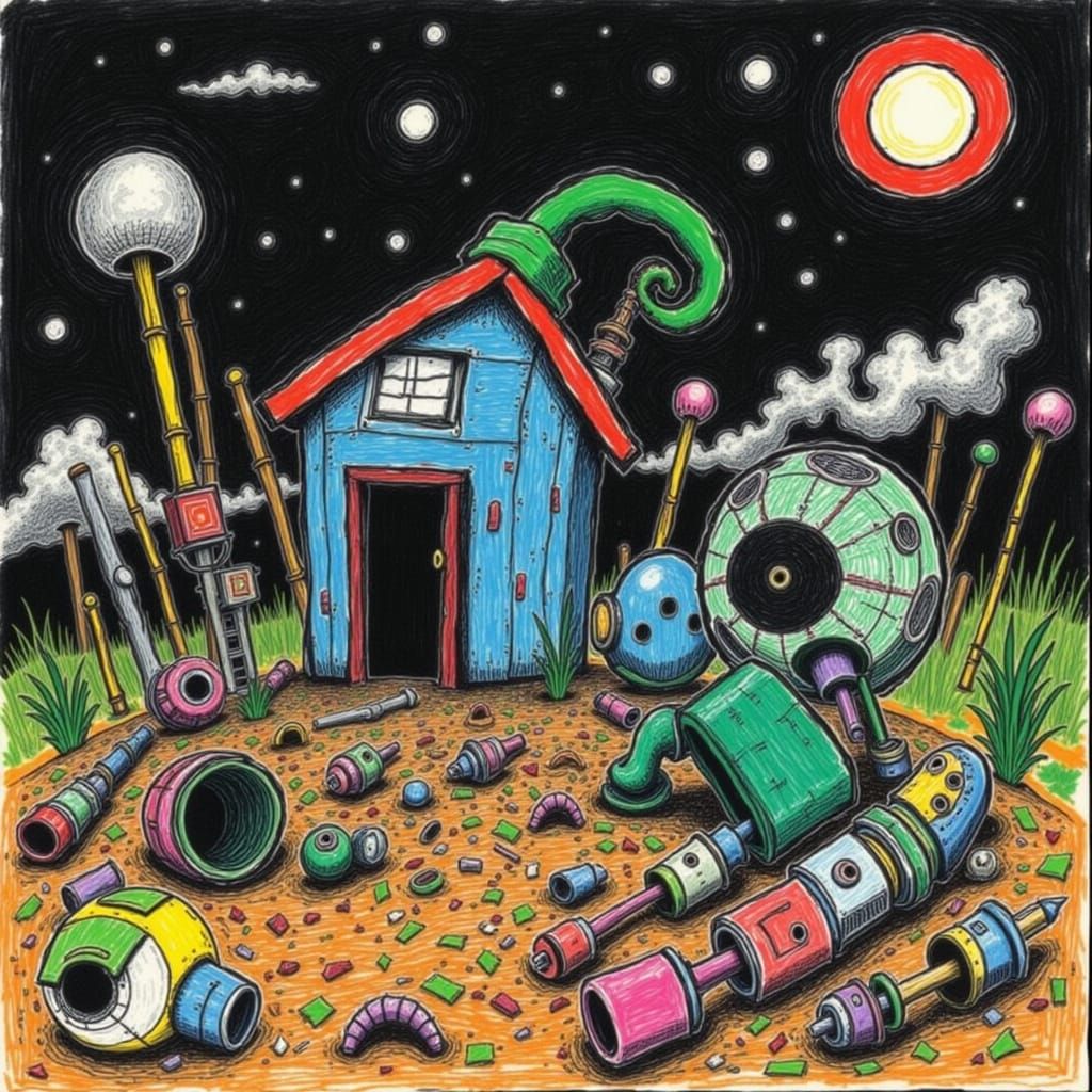 Surreal Eyeball Garden with Cryogenic Elements