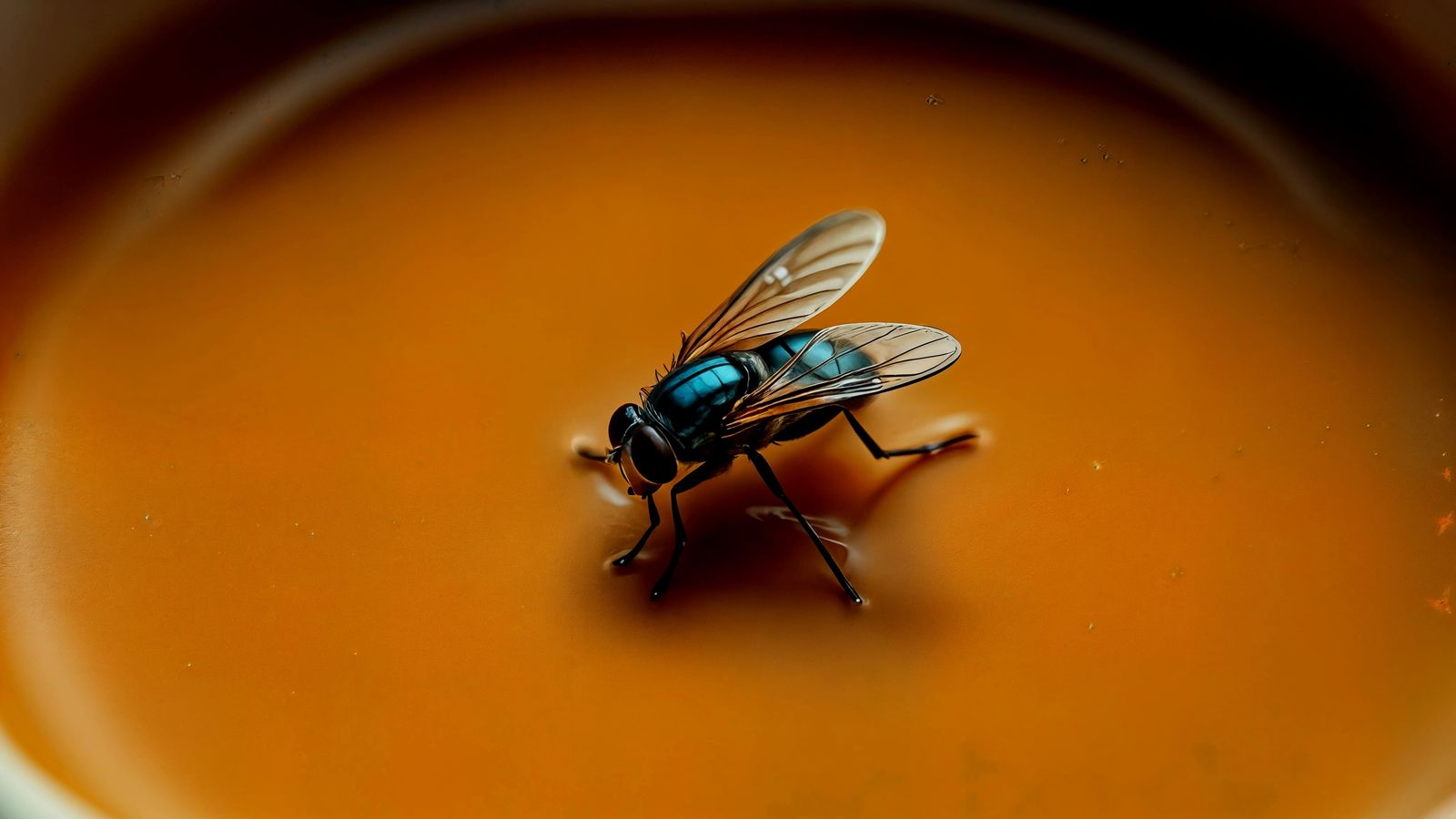 A Fly in a Creamy Coffee Cup