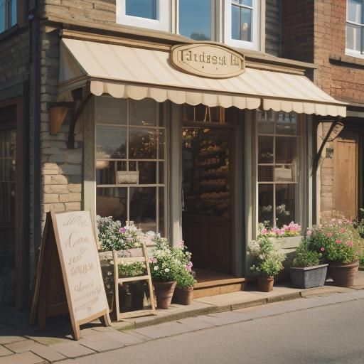 Charming English Bakery Shop on a Quiet Street