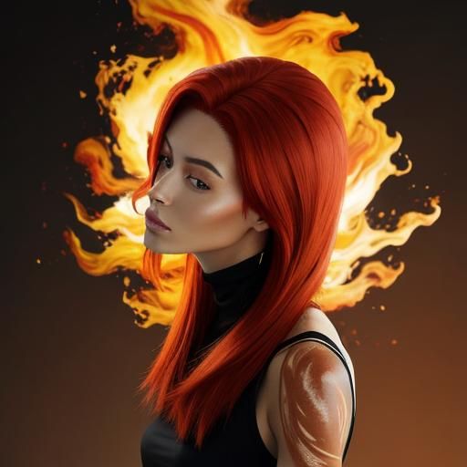 Red Hair and Tan Skin Portrait