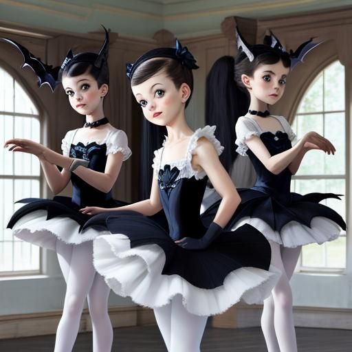 Batty Ballerinas: A Whimsical Dance of Bats