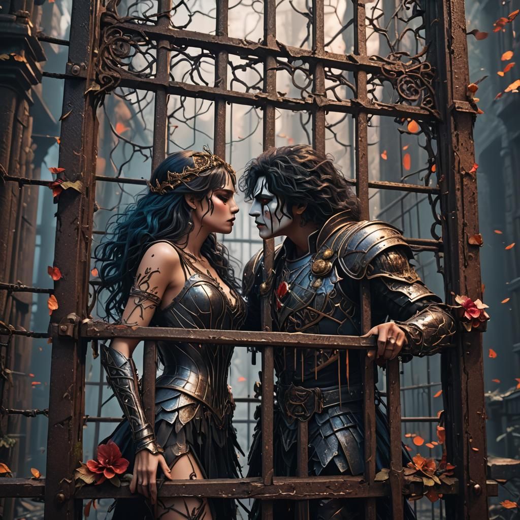 Forbidden Love: Kiss Through Prison Bars