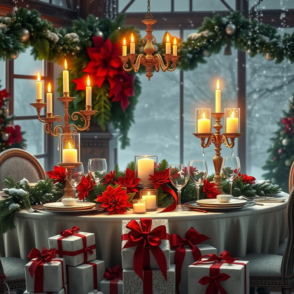 Winter Wonderland Christmas Dinner in Matte Style