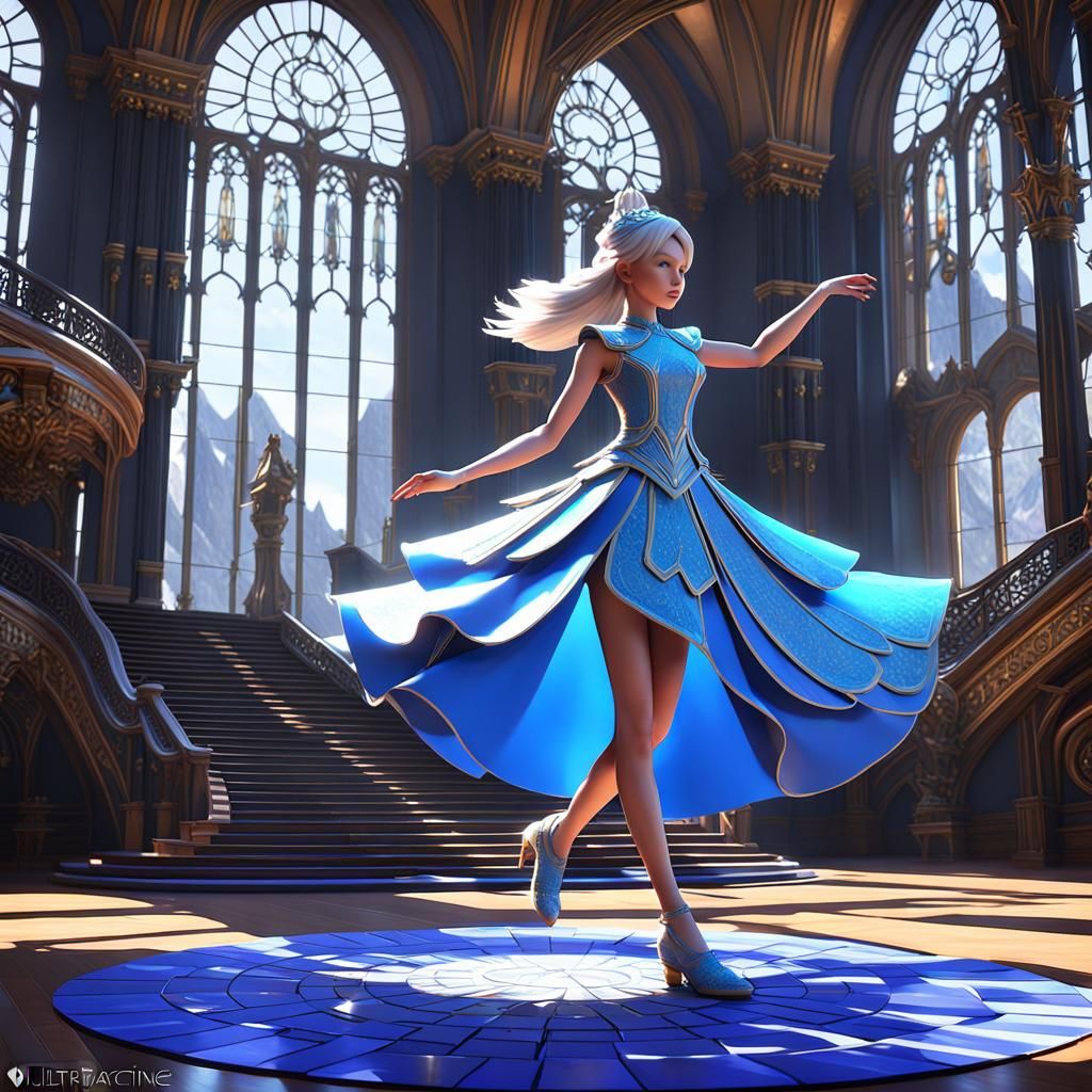 Anime Style Dancing Queen 3D Art