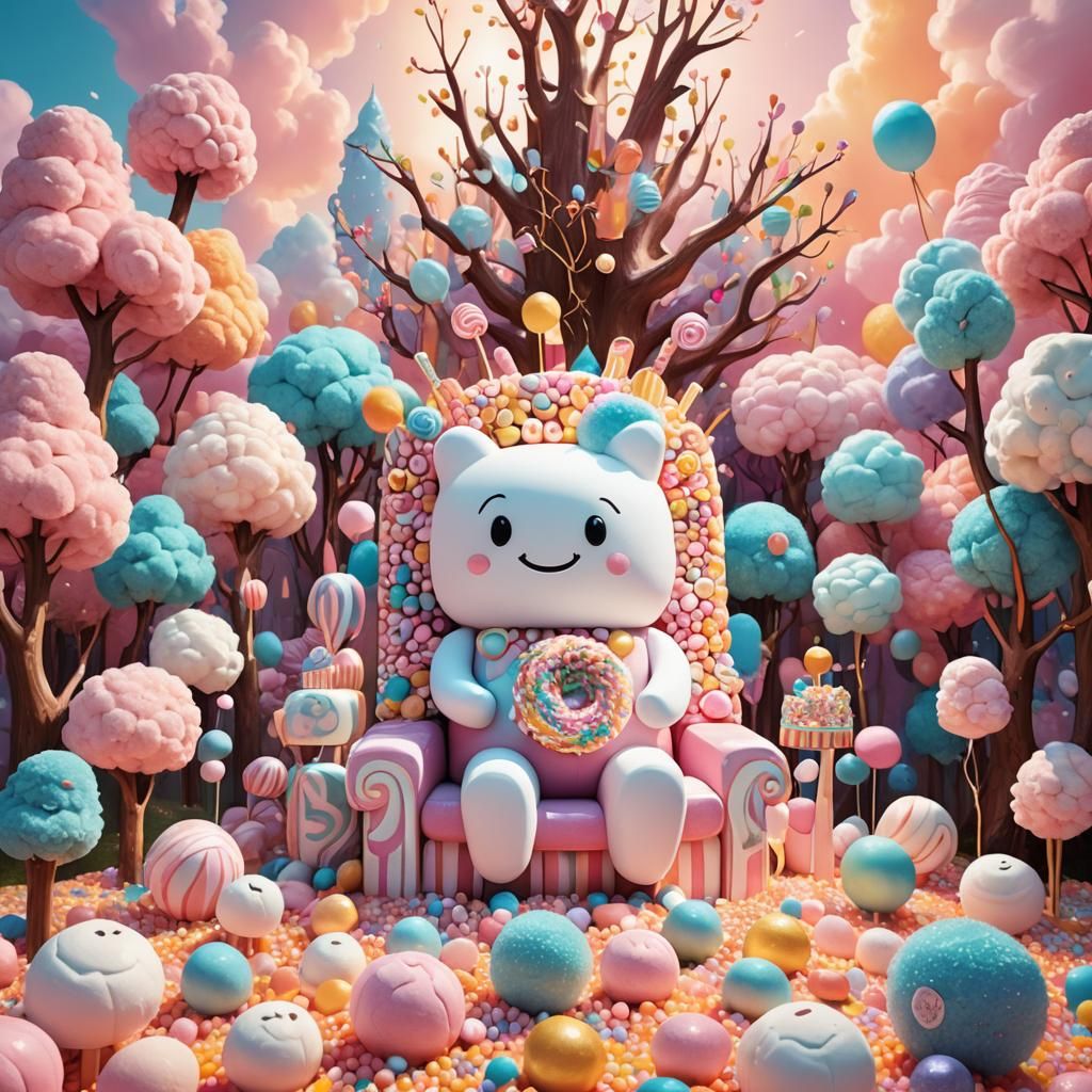 Giant Marshmallow Throne in Candy Kingdom