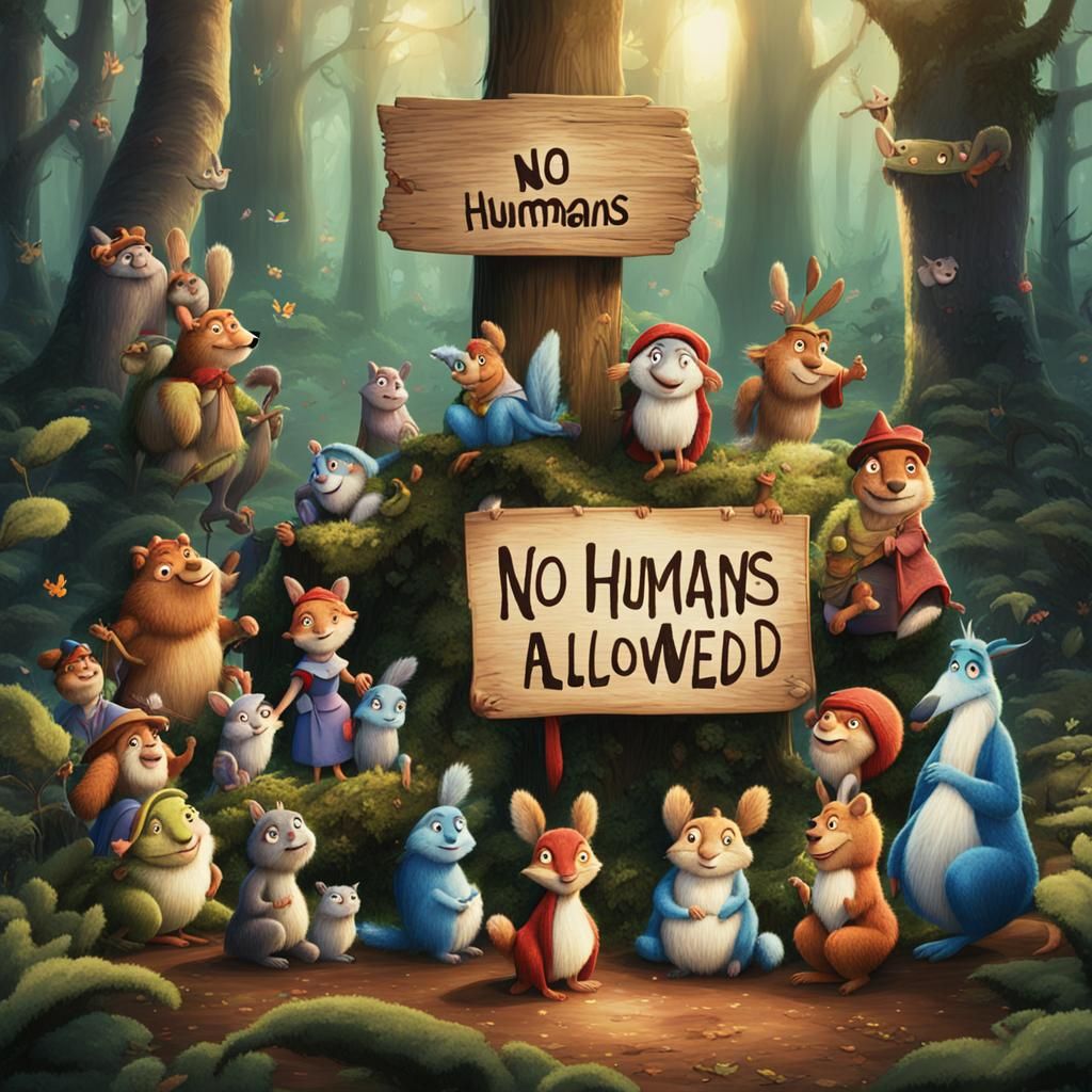 Fairytale Characters Enforce 'No Humans' Rule