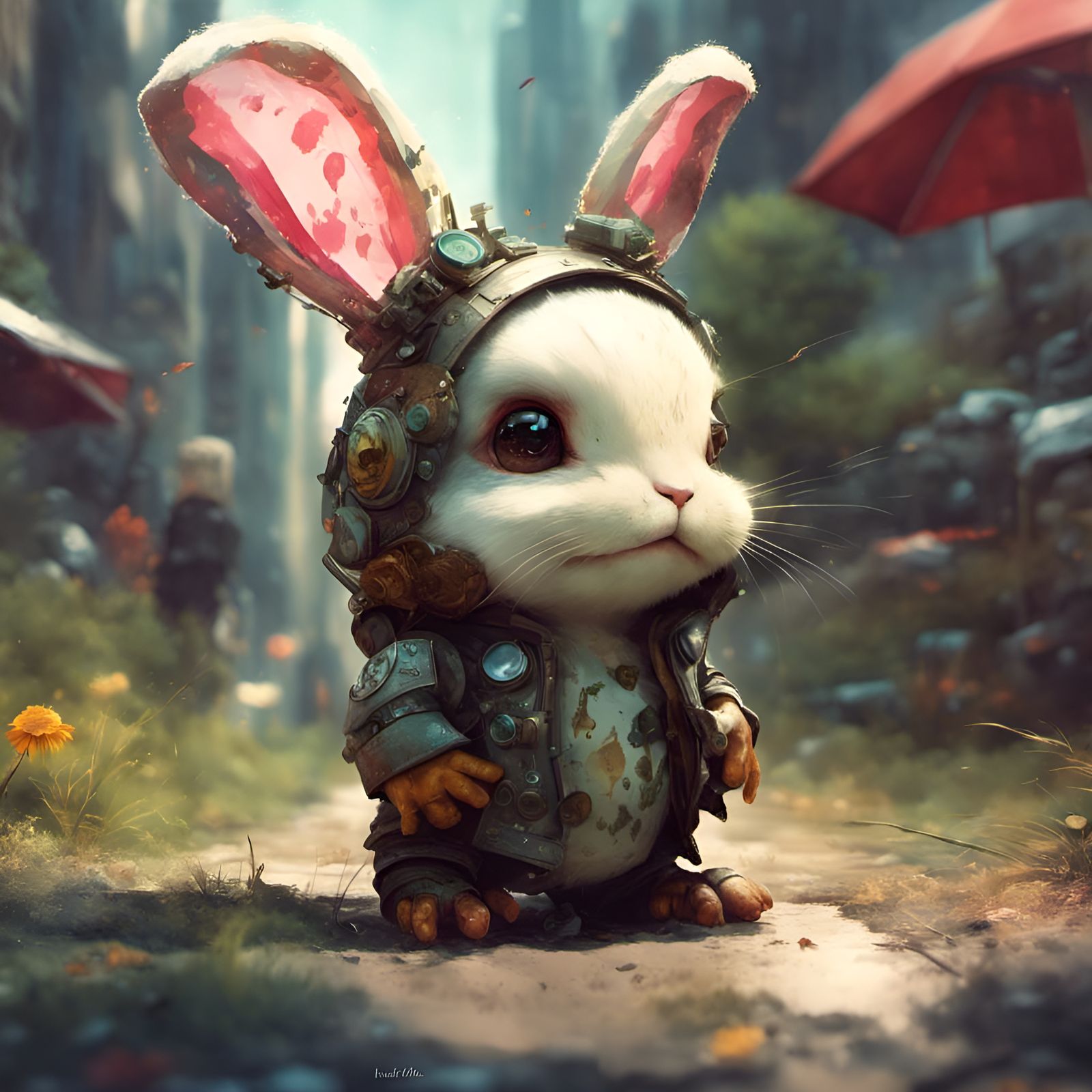 Adorable Rabbit-Frog Hybrid on Sunny Day