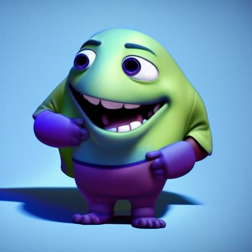 Pixar-Style 3D Character Concept Art