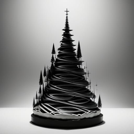 Hyperrealistic Triple Layer Pizza Sculpture