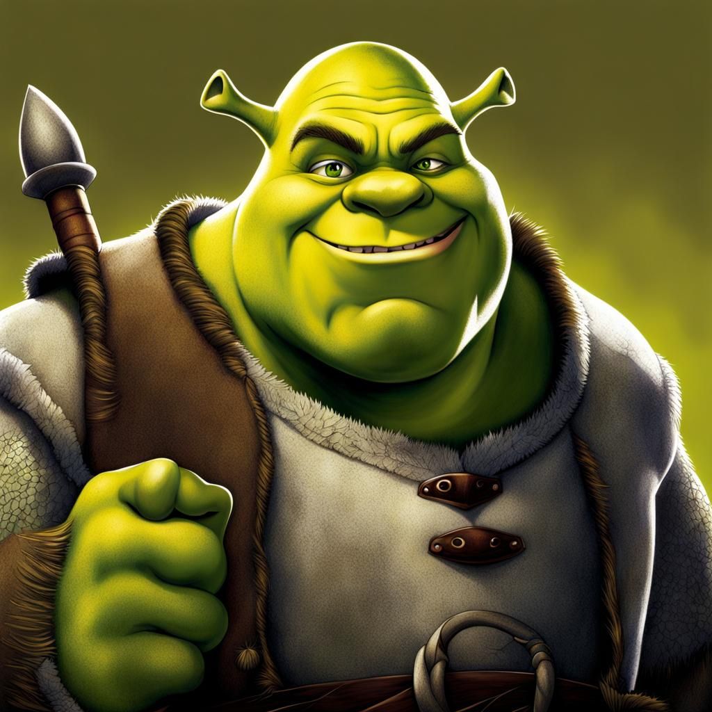 Shrek in Anime Key Visual Style