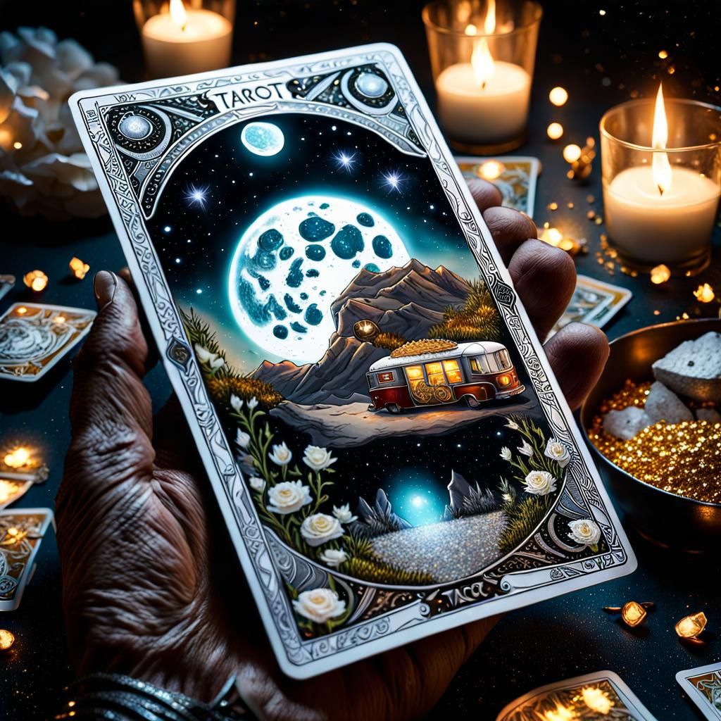 Fairy Taco Truck Tarot Card in Photorealistic CGI