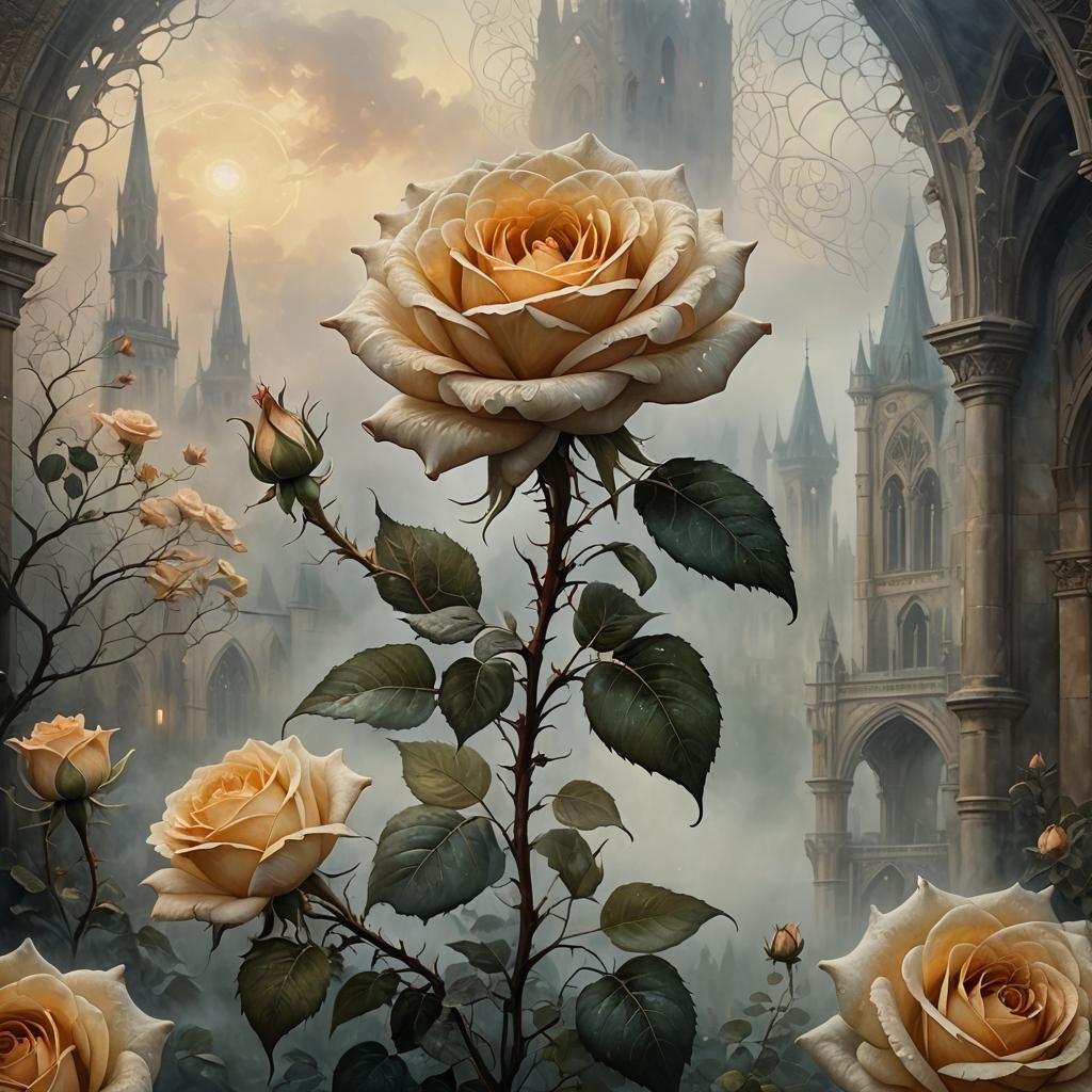 Lace Rose in Gothic Fantasy Style