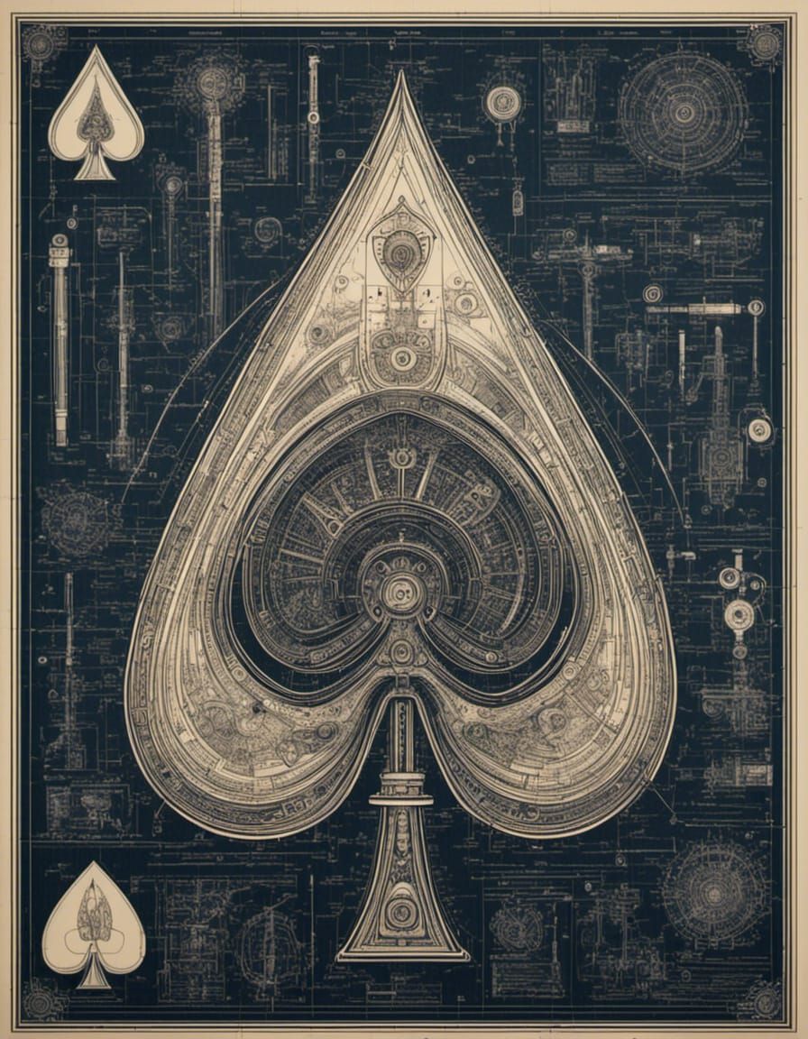 Gothic Steampunk Ace of Spades Blueprint