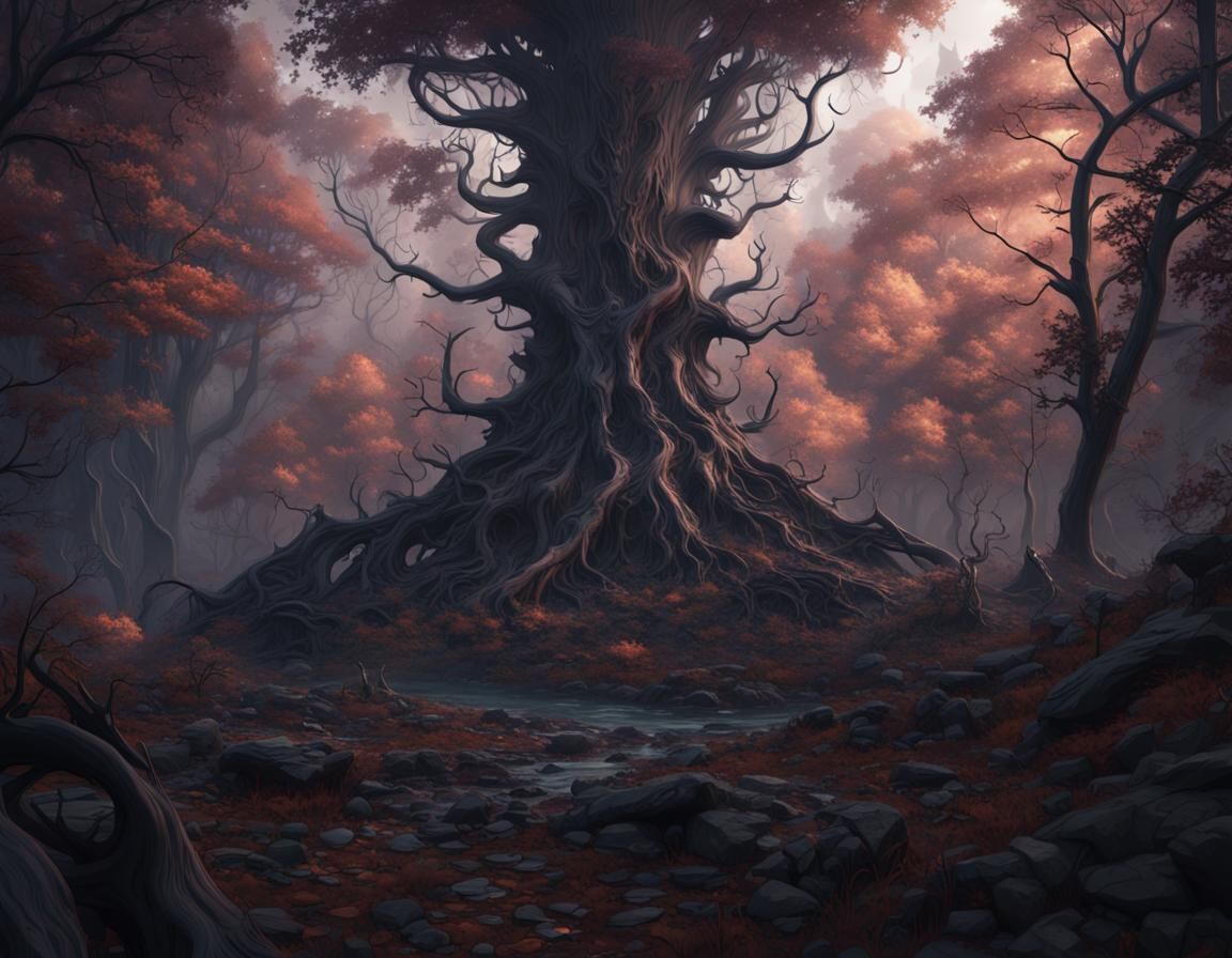 Dark Forest Fantasy Art in Unreal Engine 5