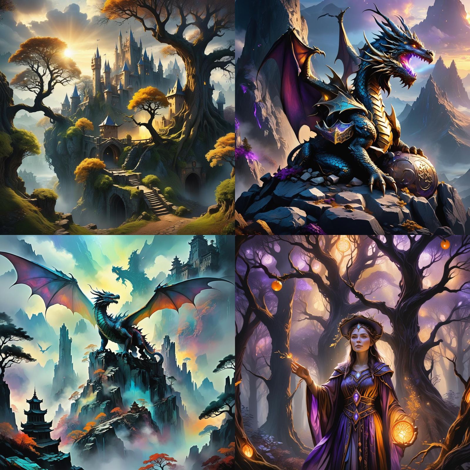 Fantastical World: Detailed Matte Painting in Deep Color