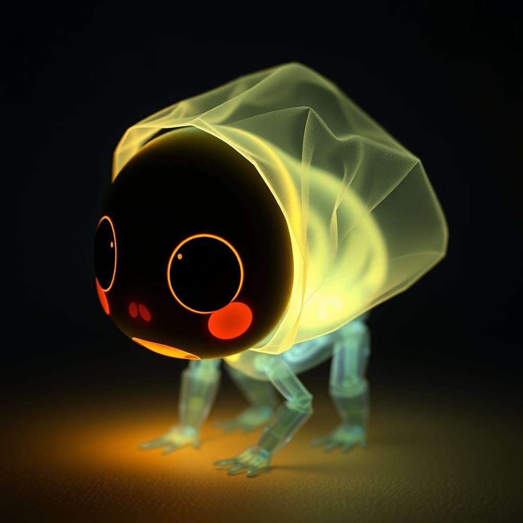 Luminous Transparent Being Radiates from Within
