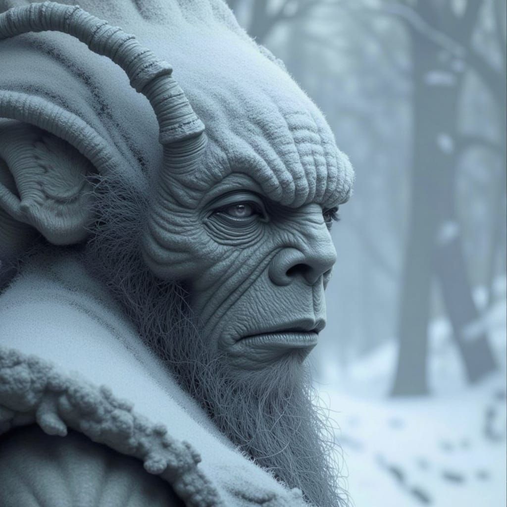 Horror Snow Gollum in Contrasting Colors