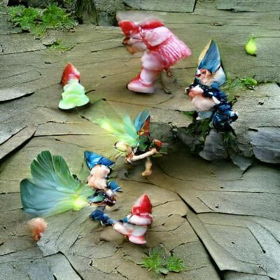 Fairies and Gnomes Clash in Forest Battle