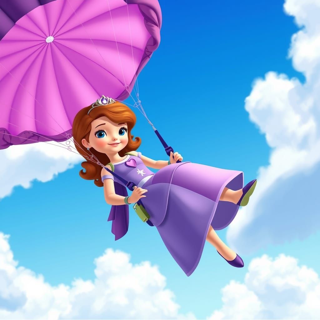 Princess Sofia Parachuting in Disney Jr Style